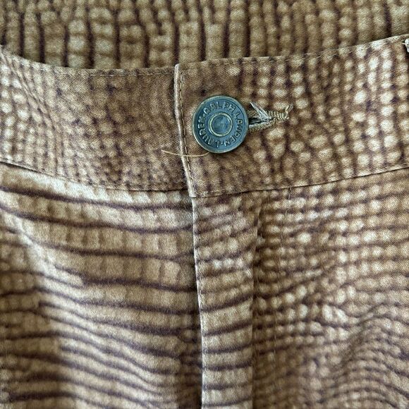 Lauren Ralph Lauren Crocodile Print Brown Pants Size 10 - Picture 5 of 8